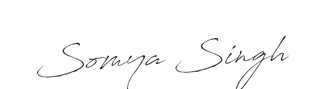 Create a beautiful signature design for name Somya Singh. With this signature (Antro_Vectra) fonts, you can make a handwritten signature for free. Somya Singh signature style 6 images and pictures png