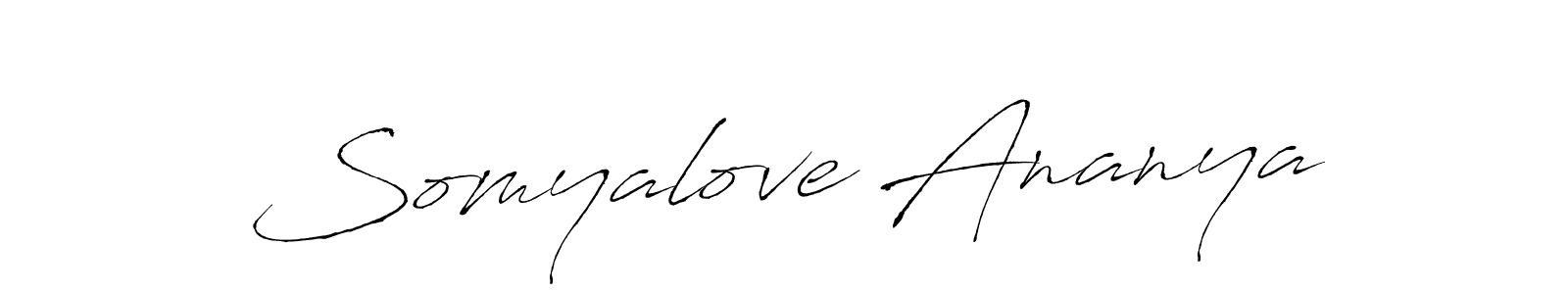 Somyalove Ananya stylish signature style. Best Handwritten Sign (Antro_Vectra) for my name. Handwritten Signature Collection Ideas for my name Somyalove Ananya. Somyalove Ananya signature style 6 images and pictures png