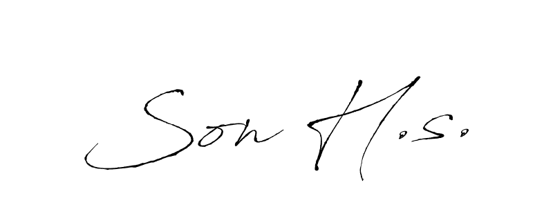 Also You can easily find your signature by using the search form. We will create Son H.s. name handwritten signature images for you free of cost using Antro_Vectra sign style. Son H.s. signature style 6 images and pictures png