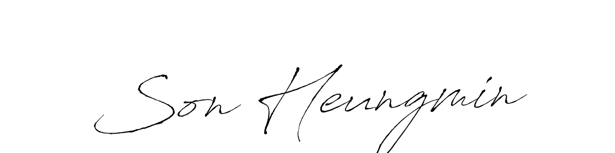 How to make Son Heungmin signature? Antro_Vectra is a professional autograph style. Create handwritten signature for Son Heungmin name. Son Heungmin signature style 6 images and pictures png