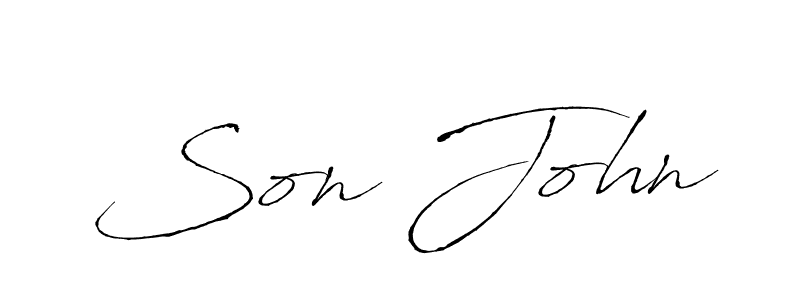 The best way (Antro_Vectra) to make a short signature is to pick only two or three words in your name. The name Son John include a total of six letters. For converting this name. Son John signature style 6 images and pictures png