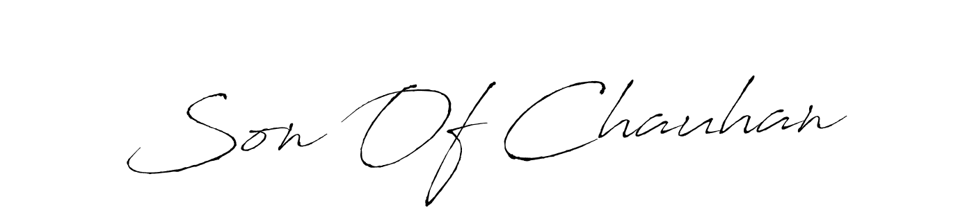 How to make Son Of Chauhan name signature. Use Antro_Vectra style for creating short signs online. This is the latest handwritten sign. Son Of Chauhan signature style 6 images and pictures png