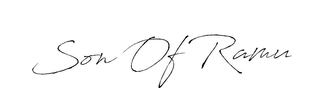 How to make Son Of Ramu signature? Antro_Vectra is a professional autograph style. Create handwritten signature for Son Of Ramu name. Son Of Ramu signature style 6 images and pictures png