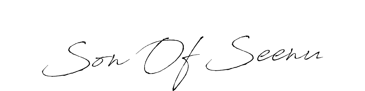 Use a signature maker to create a handwritten signature online. With this signature software, you can design (Antro_Vectra) your own signature for name Son Of Seenu. Son Of Seenu signature style 6 images and pictures png