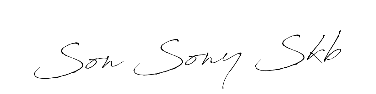 Design your own signature with our free online signature maker. With this signature software, you can create a handwritten (Antro_Vectra) signature for name Son Sony Skb. Son Sony Skb signature style 6 images and pictures png