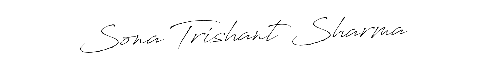 Sona Trishant Sharma stylish signature style. Best Handwritten Sign (Antro_Vectra) for my name. Handwritten Signature Collection Ideas for my name Sona Trishant Sharma. Sona Trishant Sharma signature style 6 images and pictures png