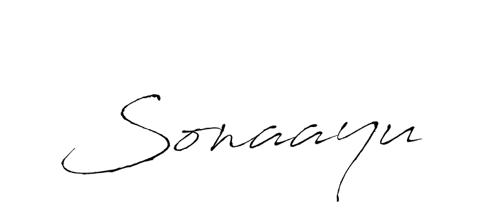 Use a signature maker to create a handwritten signature online. With this signature software, you can design (Antro_Vectra) your own signature for name Sonaayu. Sonaayu signature style 6 images and pictures png