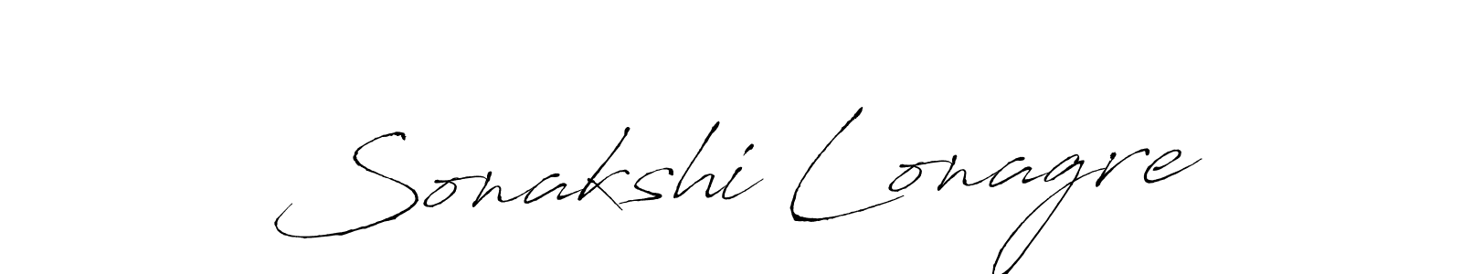 How to make Sonakshi Lonagre name signature. Use Antro_Vectra style for creating short signs online. This is the latest handwritten sign. Sonakshi Lonagre signature style 6 images and pictures png