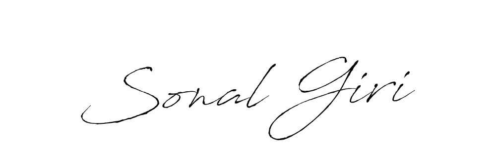 How to make Sonal Giri name signature. Use Antro_Vectra style for creating short signs online. This is the latest handwritten sign. Sonal Giri signature style 6 images and pictures png