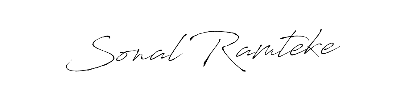 Create a beautiful signature design for name Sonal Ramteke. With this signature (Antro_Vectra) fonts, you can make a handwritten signature for free. Sonal Ramteke signature style 6 images and pictures png