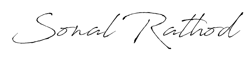 Generate high-definition signature styles for Sonal Rathod. The Antro_Vectra typeface ensures crisp legibility and sophisticated design. Sonal Rathod signature style 6 images and pictures png