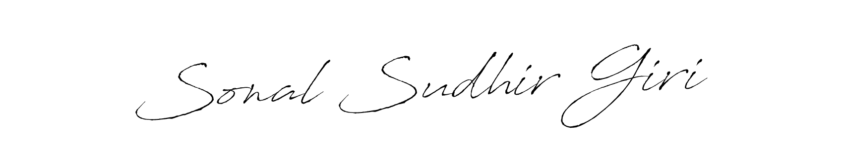 This is the best signature style for the Sonal Sudhir Giri name. Also you like these signature font (Antro_Vectra). Mix name signature. Sonal Sudhir Giri signature style 6 images and pictures png