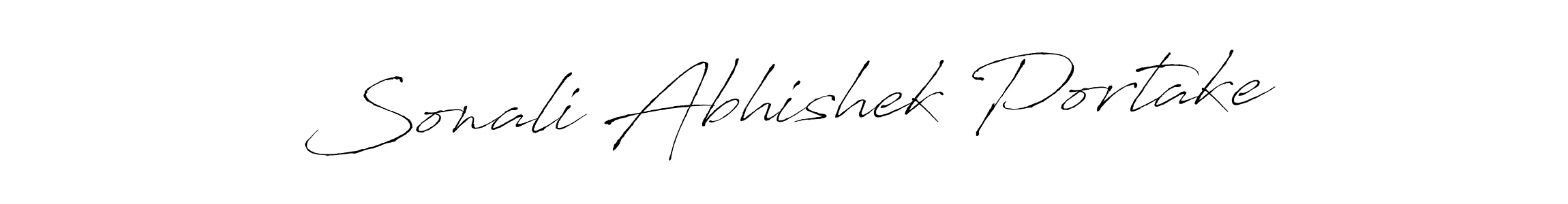 Sonali Abhishek Portake stylish signature style. Best Handwritten Sign (Antro_Vectra) for my name. Handwritten Signature Collection Ideas for my name Sonali Abhishek Portake. Sonali Abhishek Portake signature style 6 images and pictures png