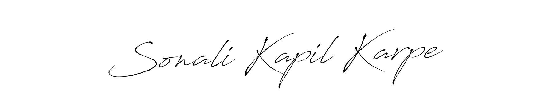 How to make Sonali Kapil Karpe signature? Antro_Vectra is a professional autograph style. Create handwritten signature for Sonali Kapil Karpe name. Sonali Kapil Karpe signature style 6 images and pictures png