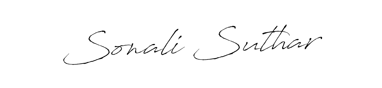 Create a beautiful signature design for name Sonali Suthar. With this signature (Antro_Vectra) fonts, you can make a handwritten signature for free. Sonali Suthar signature style 6 images and pictures png