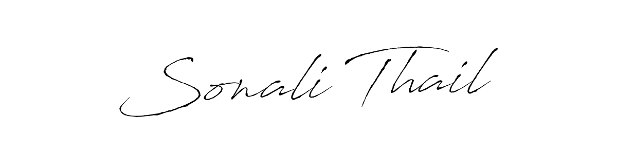 Create a beautiful signature design for name Sonali Thail. With this signature (Antro_Vectra) fonts, you can make a handwritten signature for free. Sonali Thail signature style 6 images and pictures png