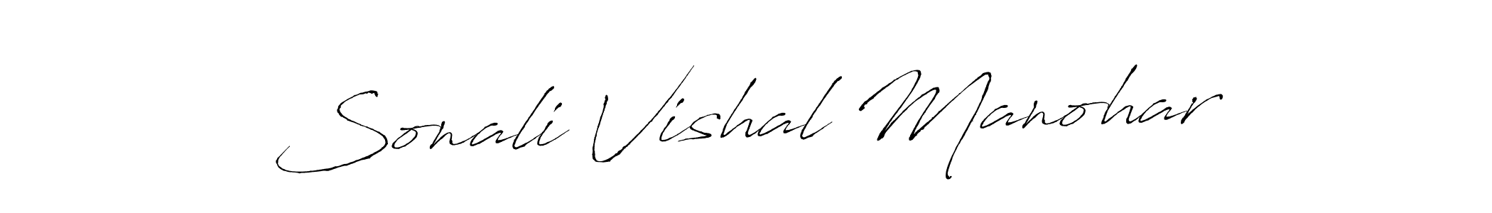 Sonali Vishal Manohar stylish signature style. Best Handwritten Sign (Antro_Vectra) for my name. Handwritten Signature Collection Ideas for my name Sonali Vishal Manohar. Sonali Vishal Manohar signature style 6 images and pictures png