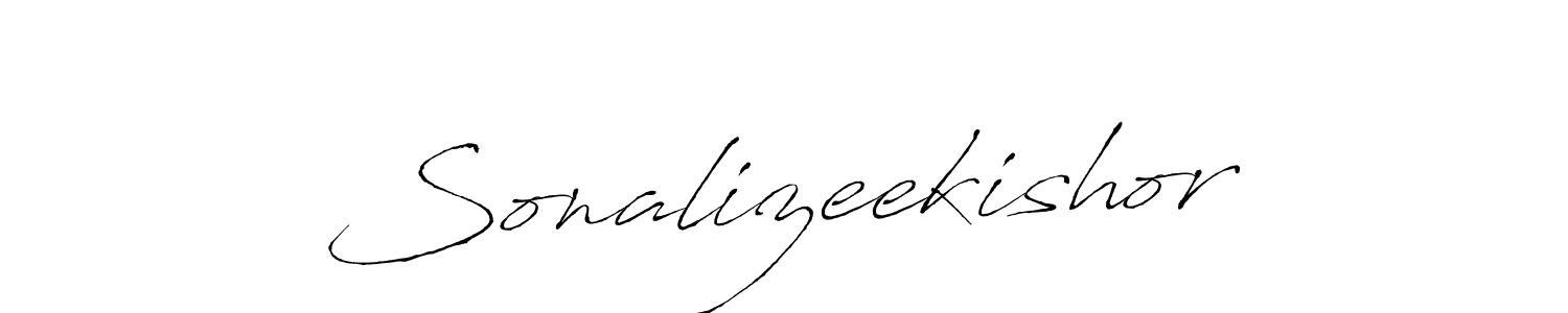 How to Draw Sonalizeekishor signature style? Antro_Vectra is a latest design signature styles for name Sonalizeekishor. Sonalizeekishor signature style 6 images and pictures png