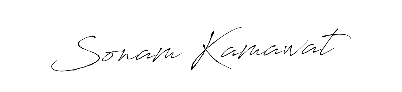 Sonam Kamawat stylish signature style. Best Handwritten Sign (Antro_Vectra) for my name. Handwritten Signature Collection Ideas for my name Sonam Kamawat. Sonam Kamawat signature style 6 images and pictures png