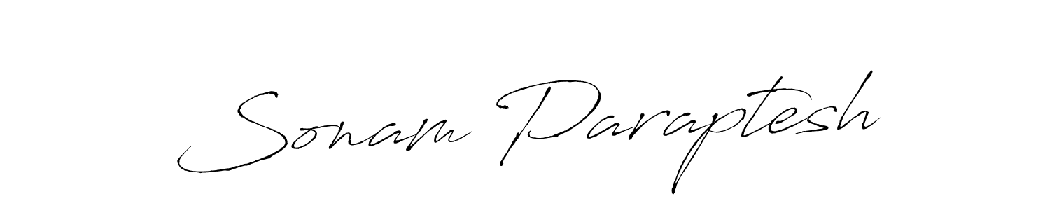 Design your own signature with our free online signature maker. With this signature software, you can create a handwritten (Antro_Vectra) signature for name Sonam Paraptesh. Sonam Paraptesh signature style 6 images and pictures png