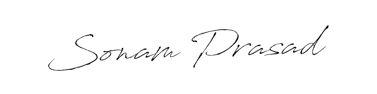 Use a signature maker to create a handwritten signature online. With this signature software, you can design (Antro_Vectra) your own signature for name Sonam Prasad. Sonam Prasad signature style 6 images and pictures png