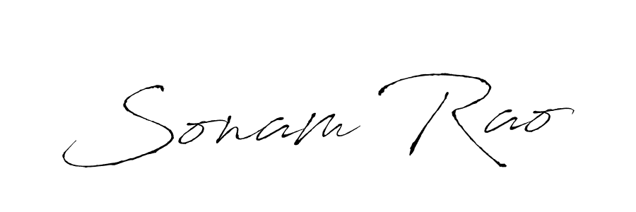 Make a beautiful signature design for name Sonam Rao. With this signature (Antro_Vectra) style, you can create a handwritten signature for free. Sonam Rao signature style 6 images and pictures png