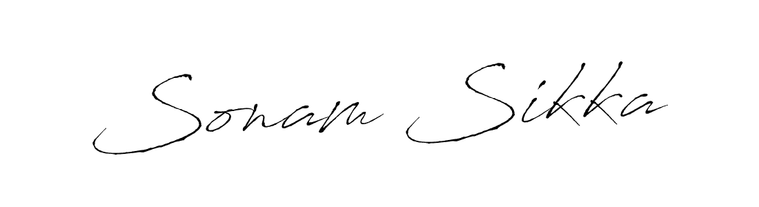 How to make Sonam Sikka signature? Antro_Vectra is a professional autograph style. Create handwritten signature for Sonam Sikka name. Sonam Sikka signature style 6 images and pictures png