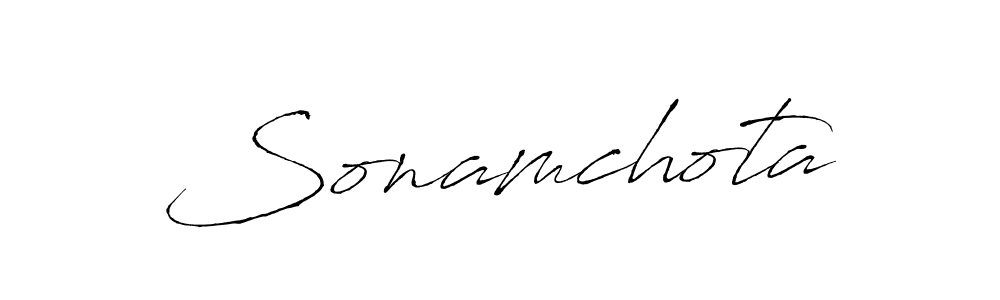 How to make Sonamchota name signature. Use Antro_Vectra style for creating short signs online. This is the latest handwritten sign. Sonamchota signature style 6 images and pictures png