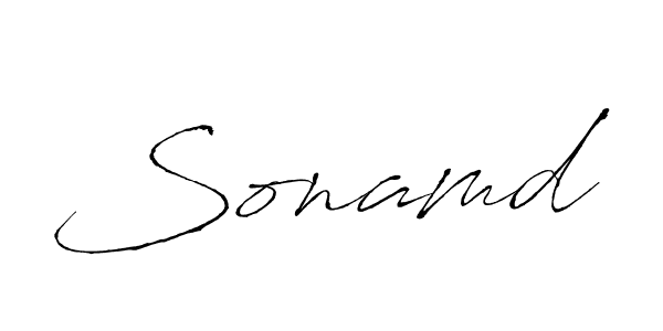 Design your own signature with our free online signature maker. With this signature software, you can create a handwritten (Antro_Vectra) signature for name Sonamd. Sonamd signature style 6 images and pictures png