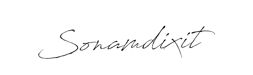 Make a beautiful signature design for name Sonamdixit. With this signature (Antro_Vectra) style, you can create a handwritten signature for free. Sonamdixit signature style 6 images and pictures png