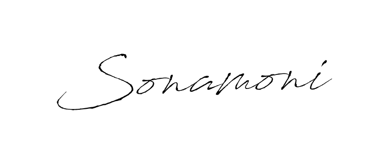 Use a signature maker to create a handwritten signature online. With this signature software, you can design (Antro_Vectra) your own signature for name Sonamoni. Sonamoni signature style 6 images and pictures png