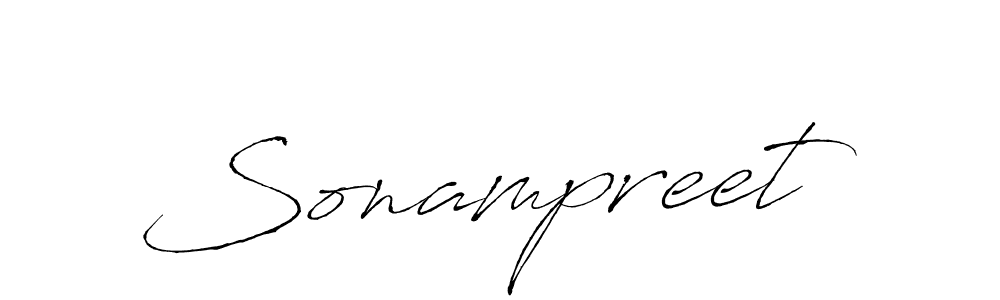 Make a beautiful signature design for name Sonampreet. With this signature (Antro_Vectra) style, you can create a handwritten signature for free. Sonampreet signature style 6 images and pictures png