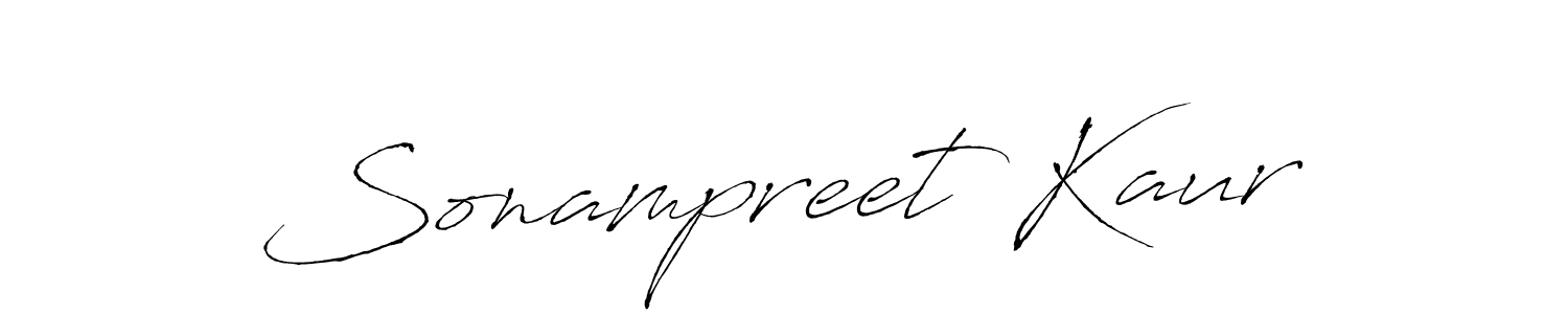 Make a beautiful signature design for name Sonampreet Kaur. With this signature (Antro_Vectra) style, you can create a handwritten signature for free. Sonampreet Kaur signature style 6 images and pictures png