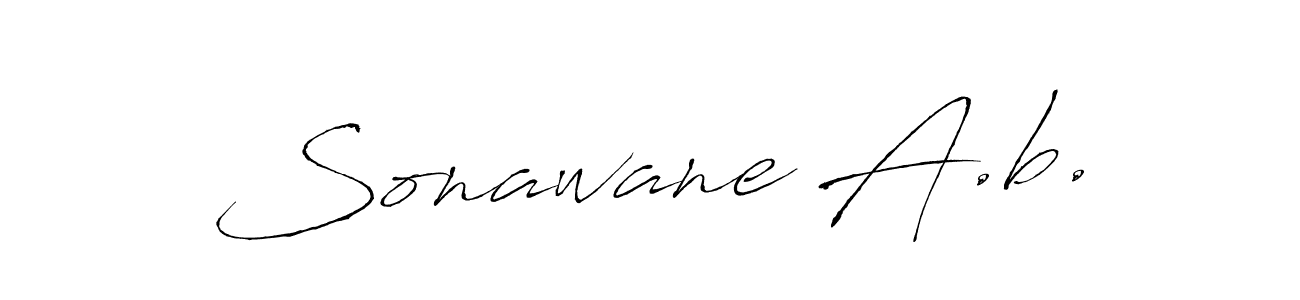 if you are searching for the best signature style for your name Sonawane A.b.. so please give up your signature search. here we have designed multiple signature styles  using Antro_Vectra. Sonawane A.b. signature style 6 images and pictures png