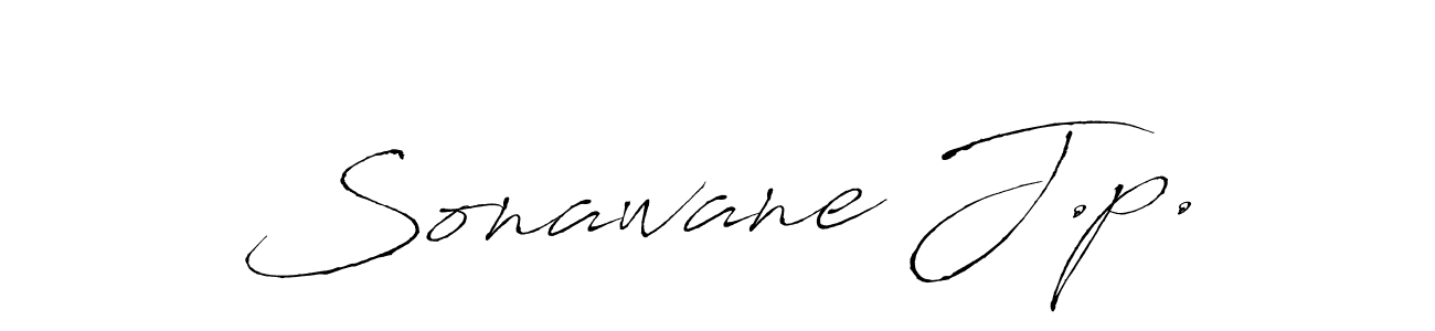 Make a beautiful signature design for name Sonawane J.p.. With this signature (Antro_Vectra) style, you can create a handwritten signature for free. Sonawane J.p. signature style 6 images and pictures png