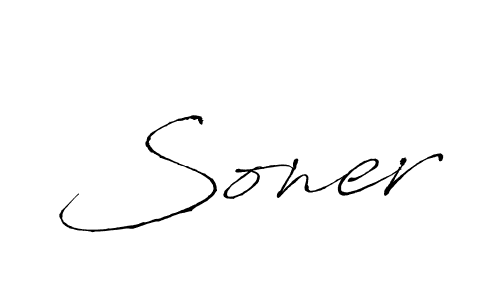 It looks lik you need a new signature style for name Soner. Design unique handwritten (Antro_Vectra) signature with our free signature maker in just a few clicks. Soner signature style 6 images and pictures png