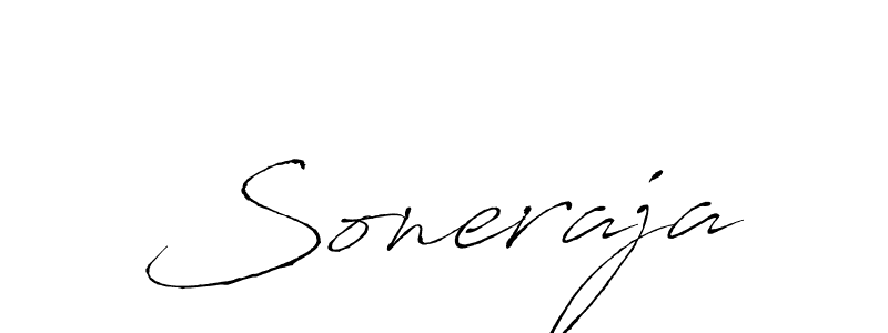 Use a signature maker to create a handwritten signature online. With this signature software, you can design (Antro_Vectra) your own signature for name Soneraja. Soneraja signature style 6 images and pictures png