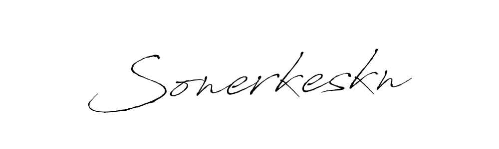 Antro_Vectra is a professional signature style that is perfect for those who want to add a touch of class to their signature. It is also a great choice for those who want to make their signature more unique. Get Sonerkeskn name to fancy signature for free. Sonerkeskn signature style 6 images and pictures png
