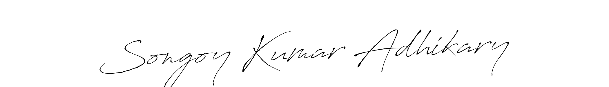 Design your own signature with our free online signature maker. With this signature software, you can create a handwritten (Antro_Vectra) signature for name Songoy Kumar Adhikary. Songoy Kumar Adhikary signature style 6 images and pictures png
