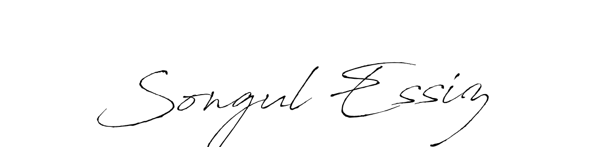 How to make Songul Essiz name signature. Use Antro_Vectra style for creating short signs online. This is the latest handwritten sign. Songul Essiz signature style 6 images and pictures png