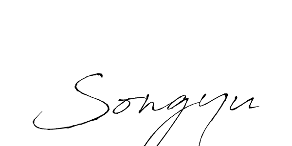 Make a beautiful signature design for name Songyu. With this signature (Antro_Vectra) style, you can create a handwritten signature for free. Songyu signature style 6 images and pictures png