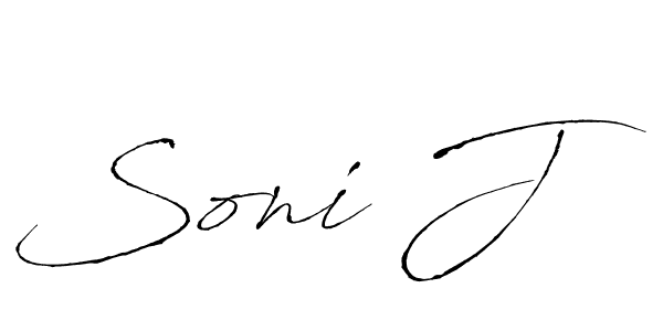 Design your own signature with our free online signature maker. With this signature software, you can create a handwritten (Antro_Vectra) signature for name Soni J. Soni J signature style 6 images and pictures png