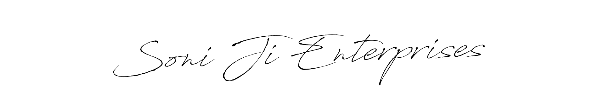 Create a beautiful signature design for name Soni Ji Enterprises. With this signature (Antro_Vectra) fonts, you can make a handwritten signature for free. Soni Ji Enterprises signature style 6 images and pictures png