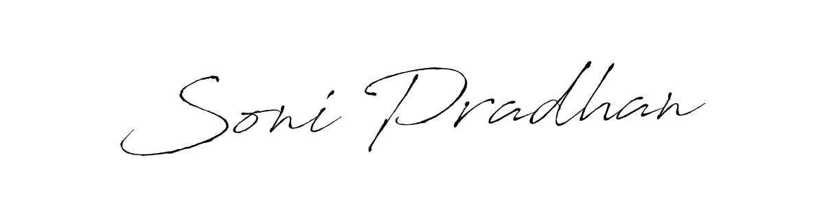 The best way (Antro_Vectra) to make a short signature is to pick only two or three words in your name. The name Soni Pradhan include a total of six letters. For converting this name. Soni Pradhan signature style 6 images and pictures png