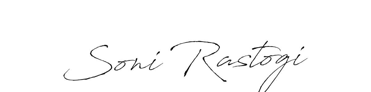 Create a beautiful signature design for name Soni Rastogi. With this signature (Antro_Vectra) fonts, you can make a handwritten signature for free. Soni Rastogi signature style 6 images and pictures png