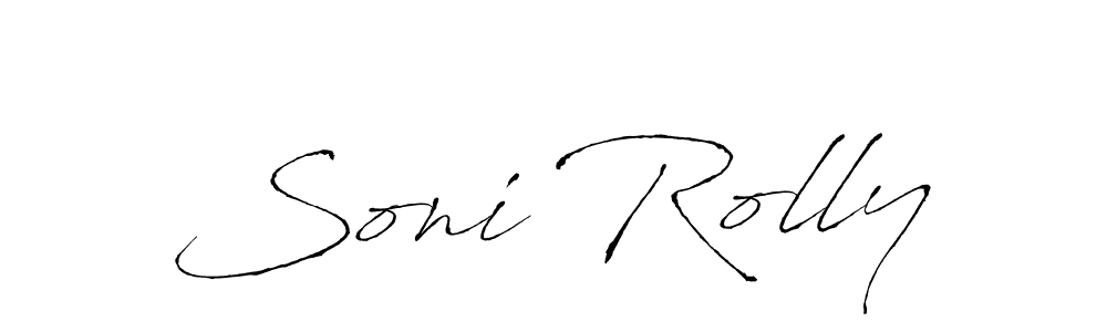 Use a signature maker to create a handwritten signature online. With this signature software, you can design (Antro_Vectra) your own signature for name Soni Rolly. Soni Rolly signature style 6 images and pictures png