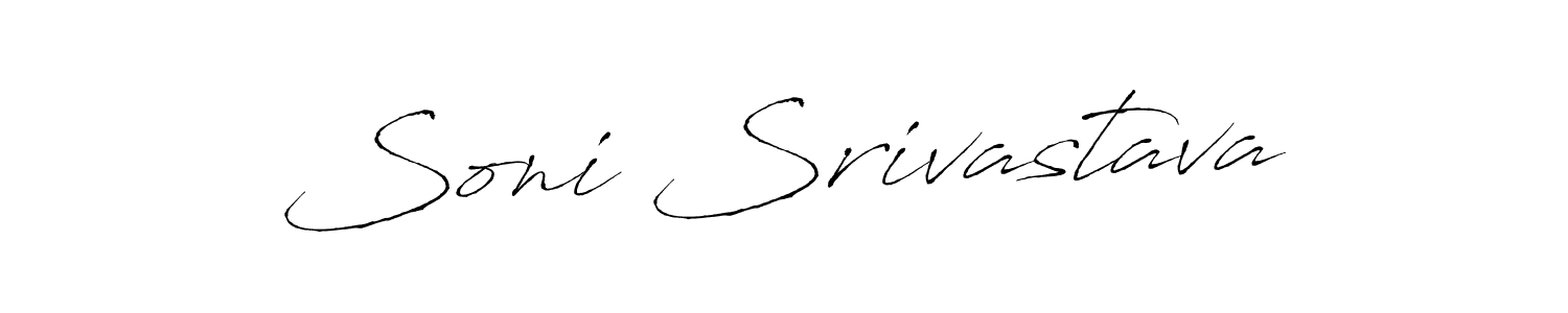 Create a beautiful signature design for name Soni Srivastava. With this signature (Antro_Vectra) fonts, you can make a handwritten signature for free. Soni Srivastava signature style 6 images and pictures png