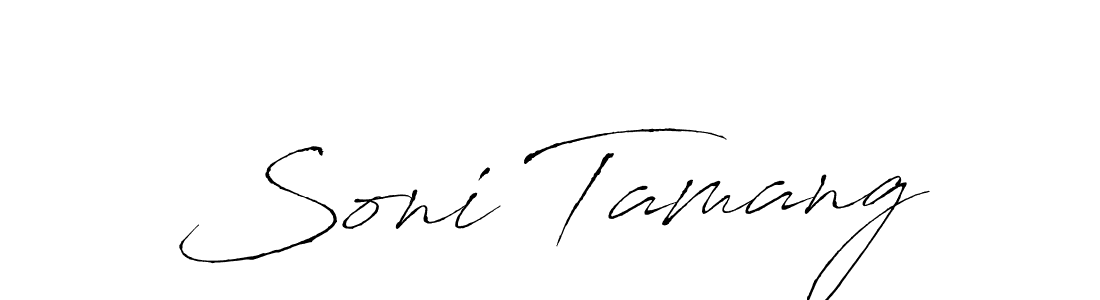 Also You can easily find your signature by using the search form. We will create Soni Tamang name handwritten signature images for you free of cost using Antro_Vectra sign style. Soni Tamang signature style 6 images and pictures png