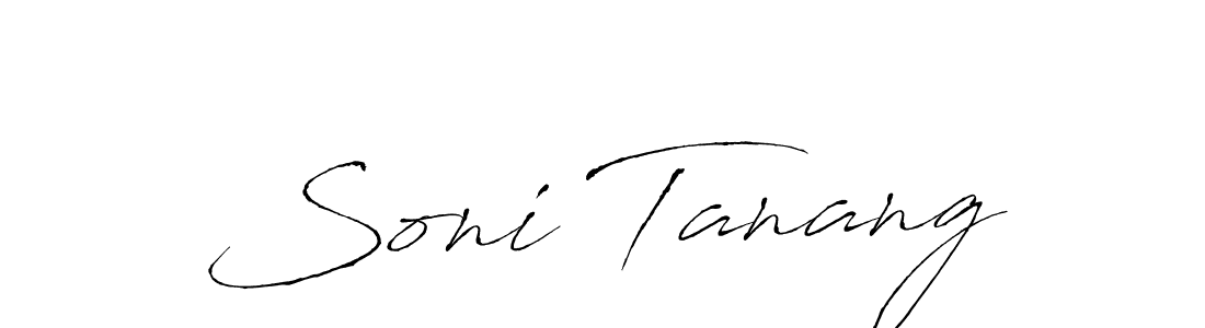 Use a signature maker to create a handwritten signature online. With this signature software, you can design (Antro_Vectra) your own signature for name Soni Tanang. Soni Tanang signature style 6 images and pictures png