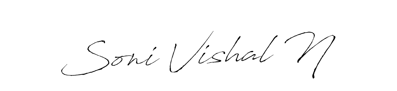 This is the best signature style for the Soni Vishal N name. Also you like these signature font (Antro_Vectra). Mix name signature. Soni Vishal N signature style 6 images and pictures png